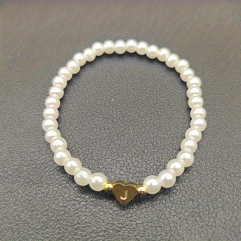 Jocelyn | Initial Heart Charm Bracelet