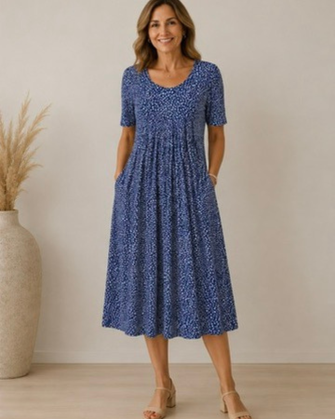 Katie | Graceful Floral Midi Dress