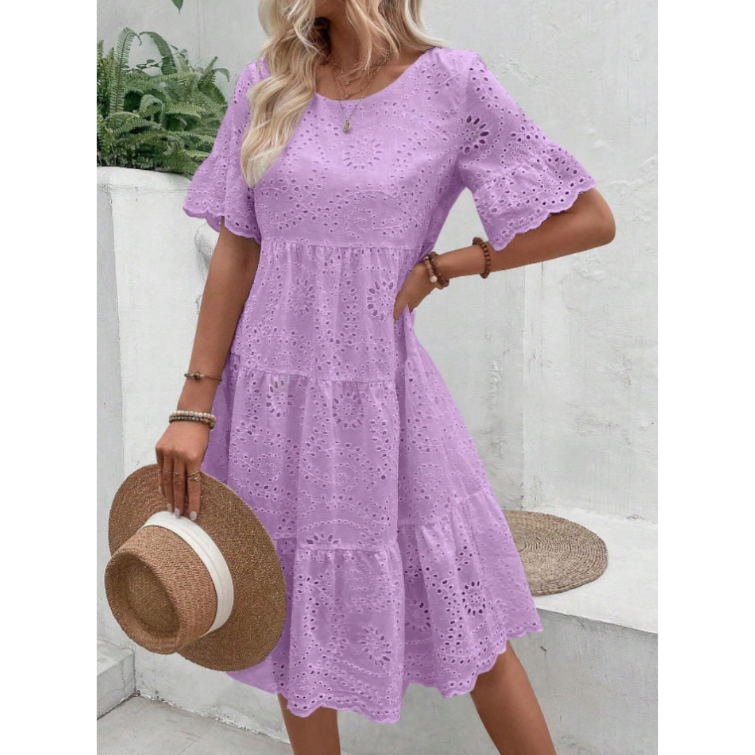 Solène | Boho Round Neck Summer Dress