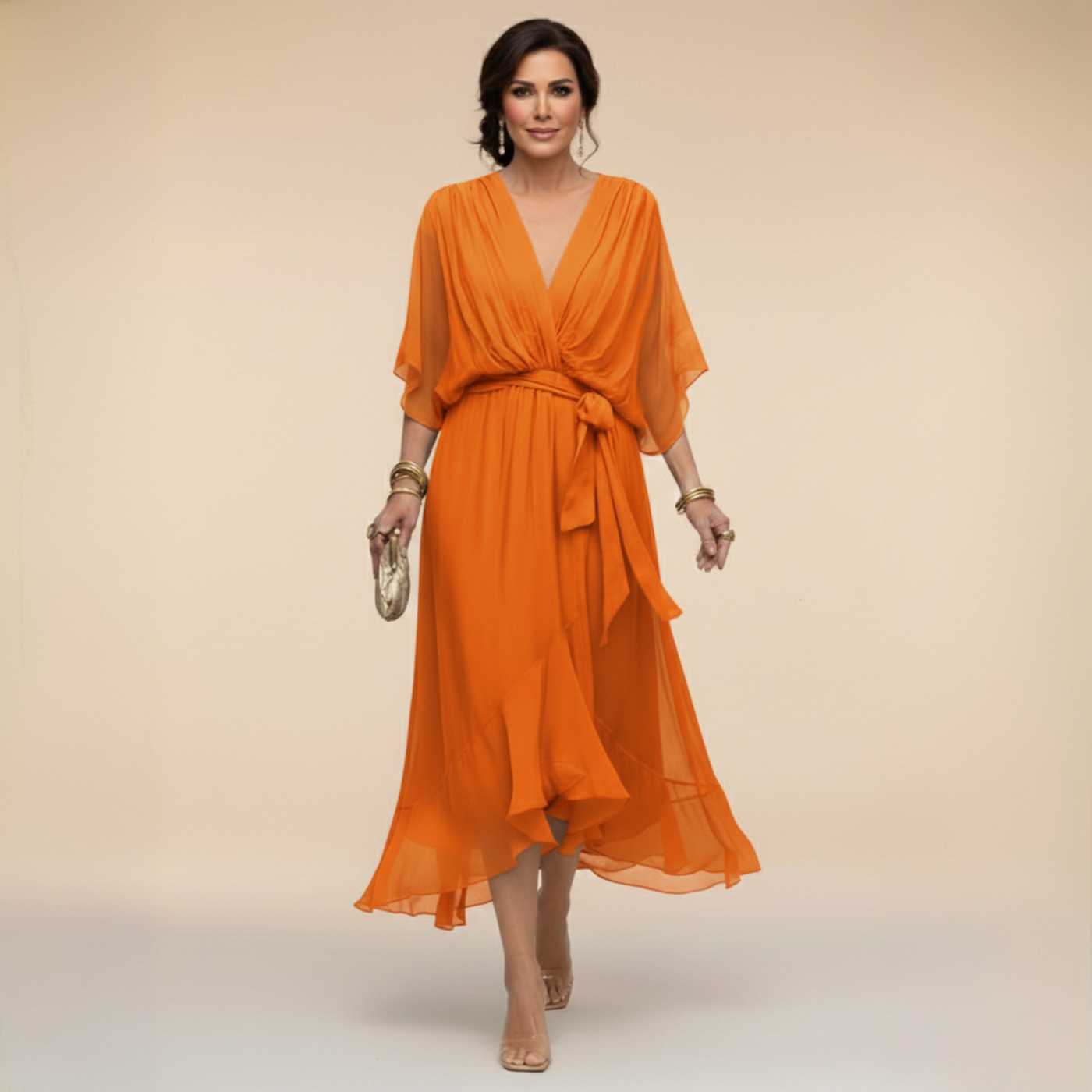 Tatiana | Lightweight Wrap Midi Dress
