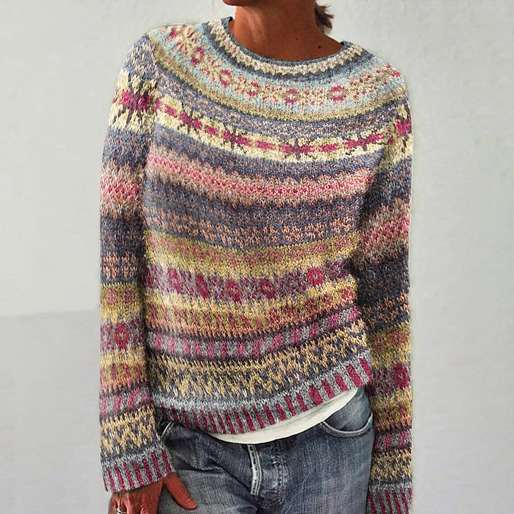 Vivienne | Vibrant Fair Isle Knit Sweater