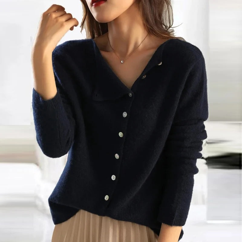 Céleste | Luxe Cashmere Button Sweater