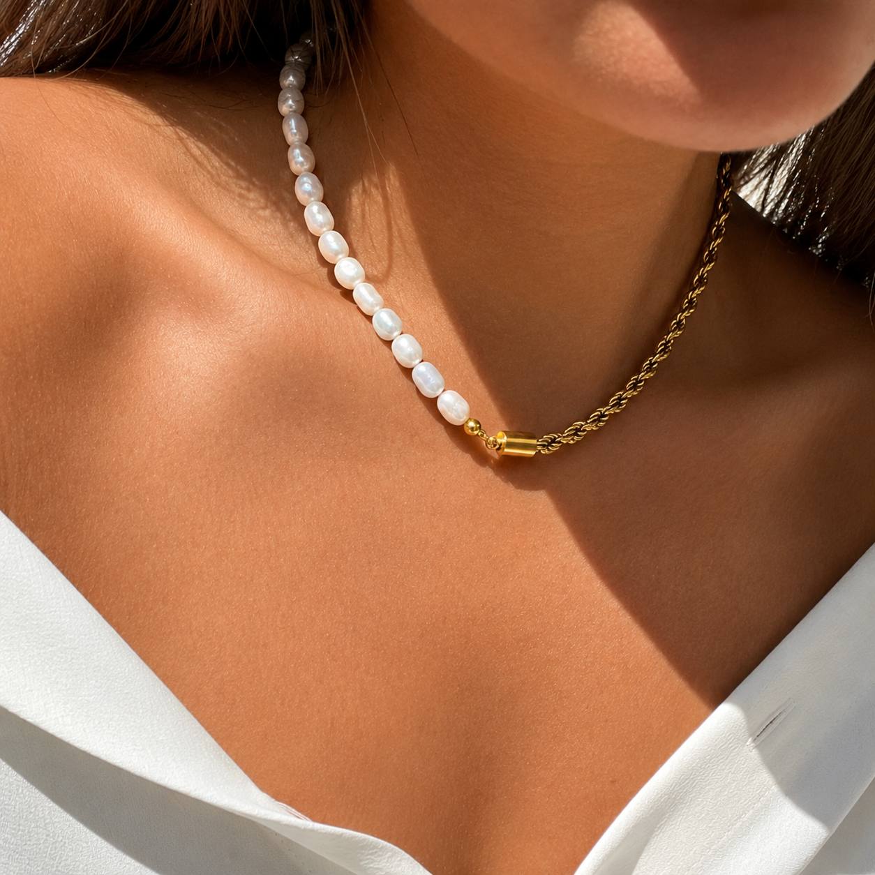 Jenna | Pearl Statement Necklace