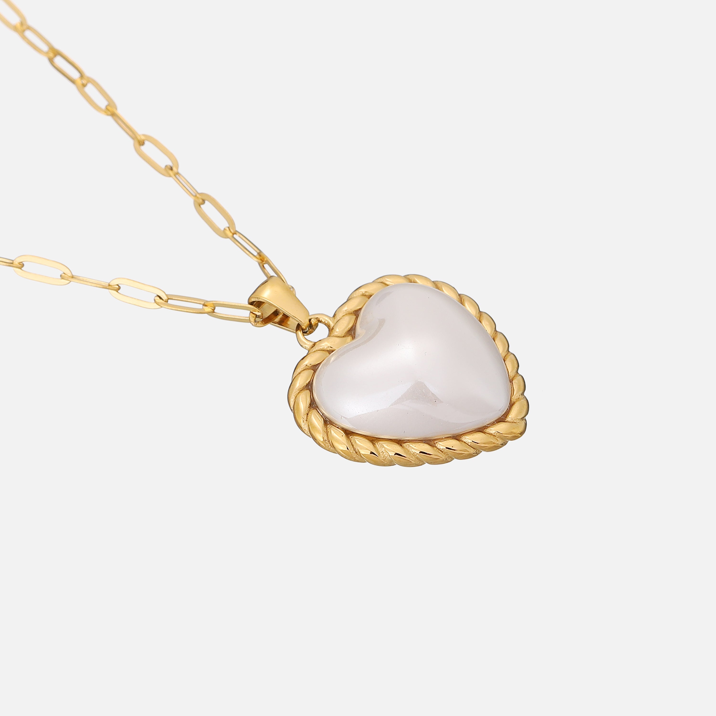Hermosa | Pearl Heart Pendant Necklace