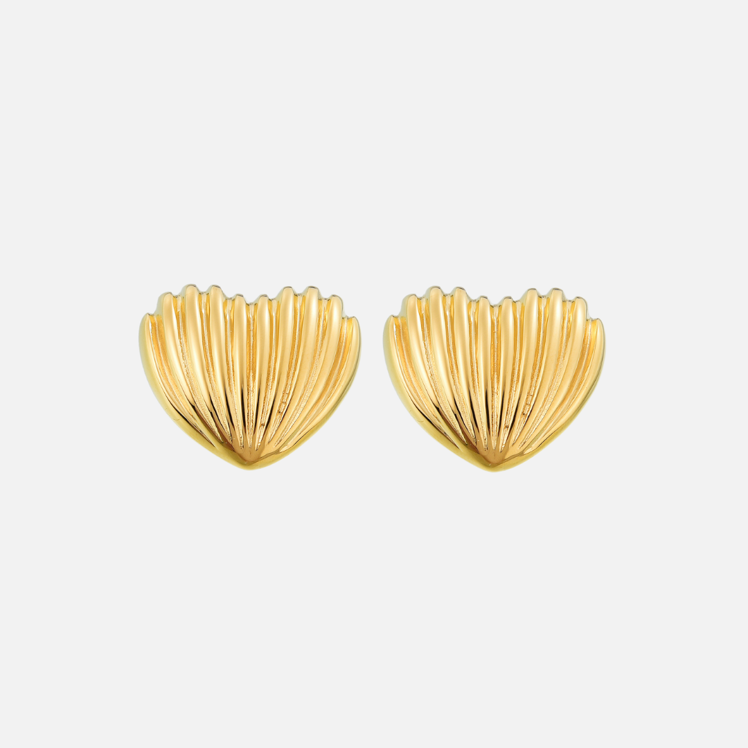 Nerissa | Golden Petal Drop Earrings