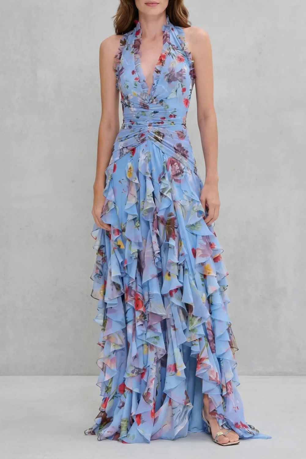 Cali | Cascading Rose Maxi Dress