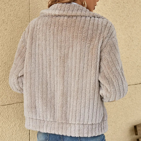 Vivienne | Plush Sherpa Zip-Up Jacket