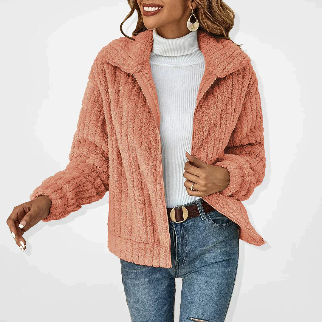 Vivienne | Plush Sherpa Zip-Up Jacket