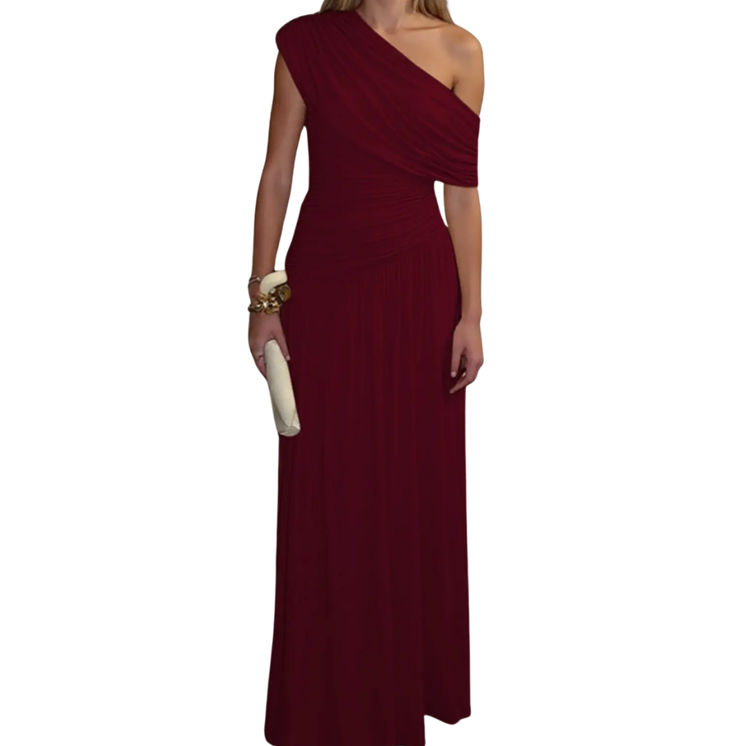 Séraphine | Asymmetric Pleated Midi Dress