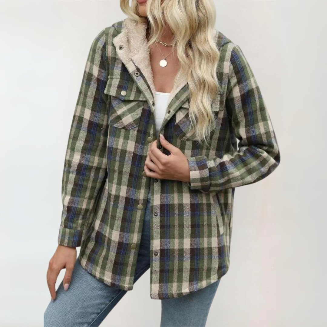 Céleste | Long Hooded Button-Front Coat
