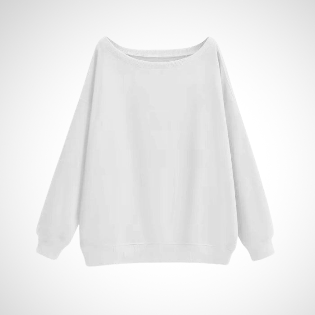 Camille | Scoop Neck Relaxed Long Sleeve Sweater