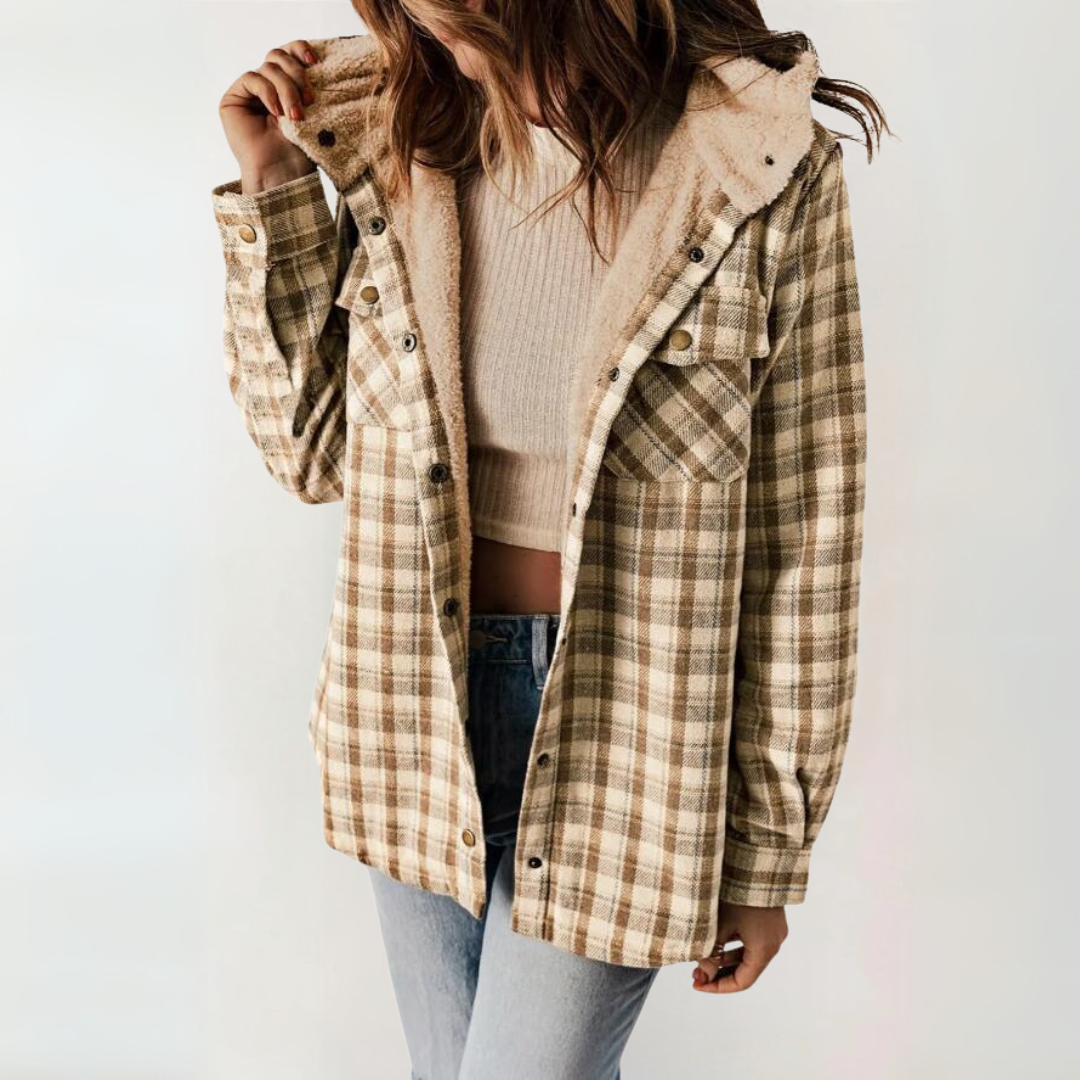 Céleste | Long Hooded Button-Front Coat