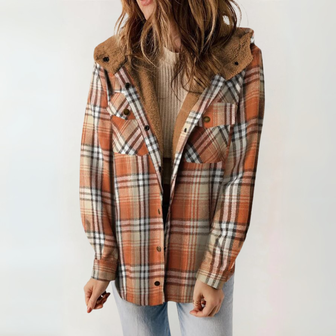 Céleste | Long Hooded Button-Front Coat