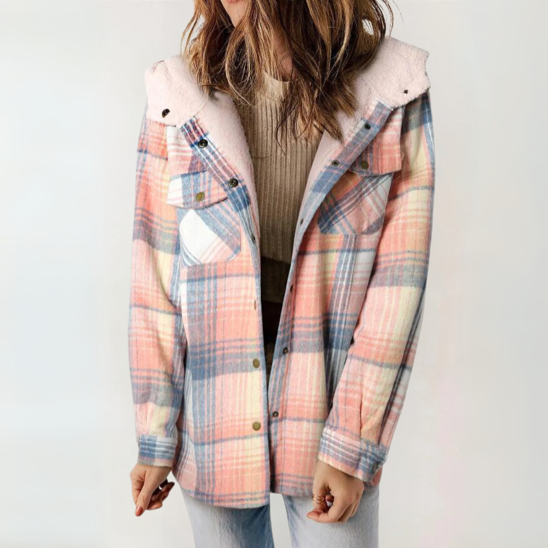 Céleste | Long Hooded Button-Front Coat