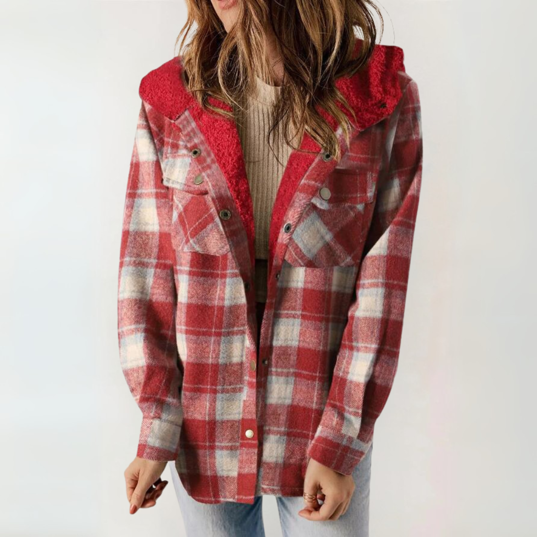Céleste | Long Hooded Button-Front Coat