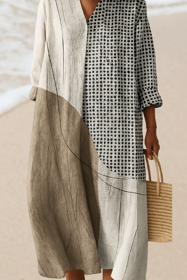 Oralia | Striped Color-Block Dress