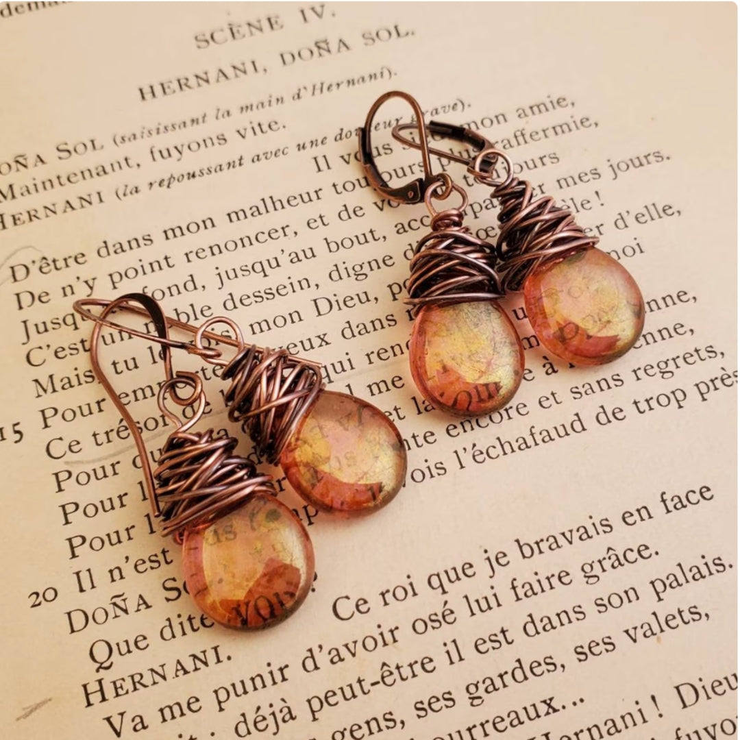 Wendy | Vintage Firefly Drop Earrings