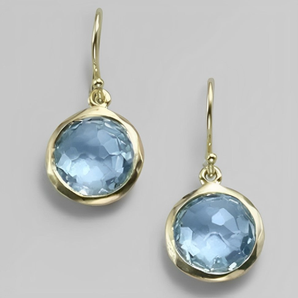 Inez | Blue Crystal Drop Earrings