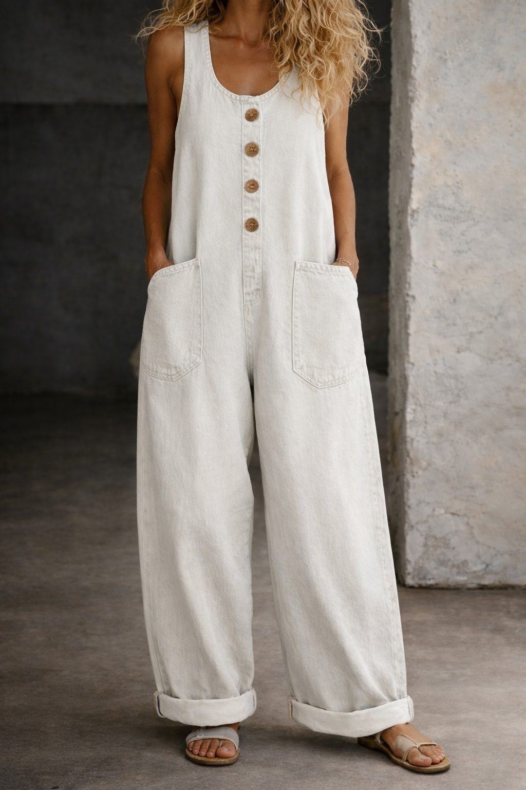 Irma | Vintage Washed Denim Overall Dress