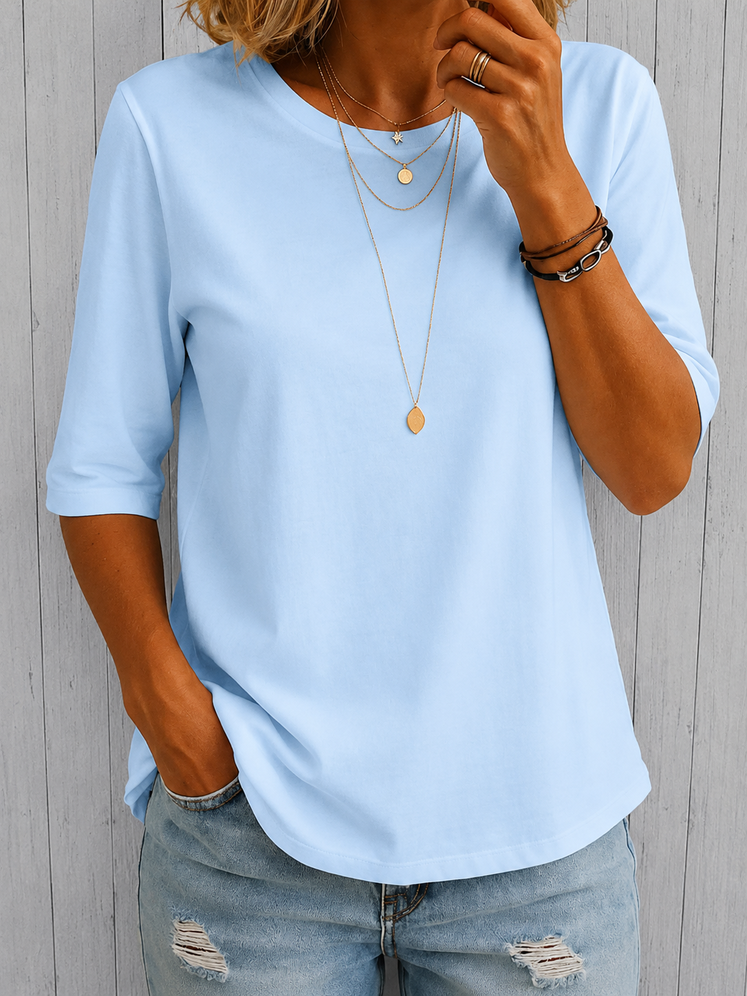 Kallie | Relaxed Half-Sleeve Tee