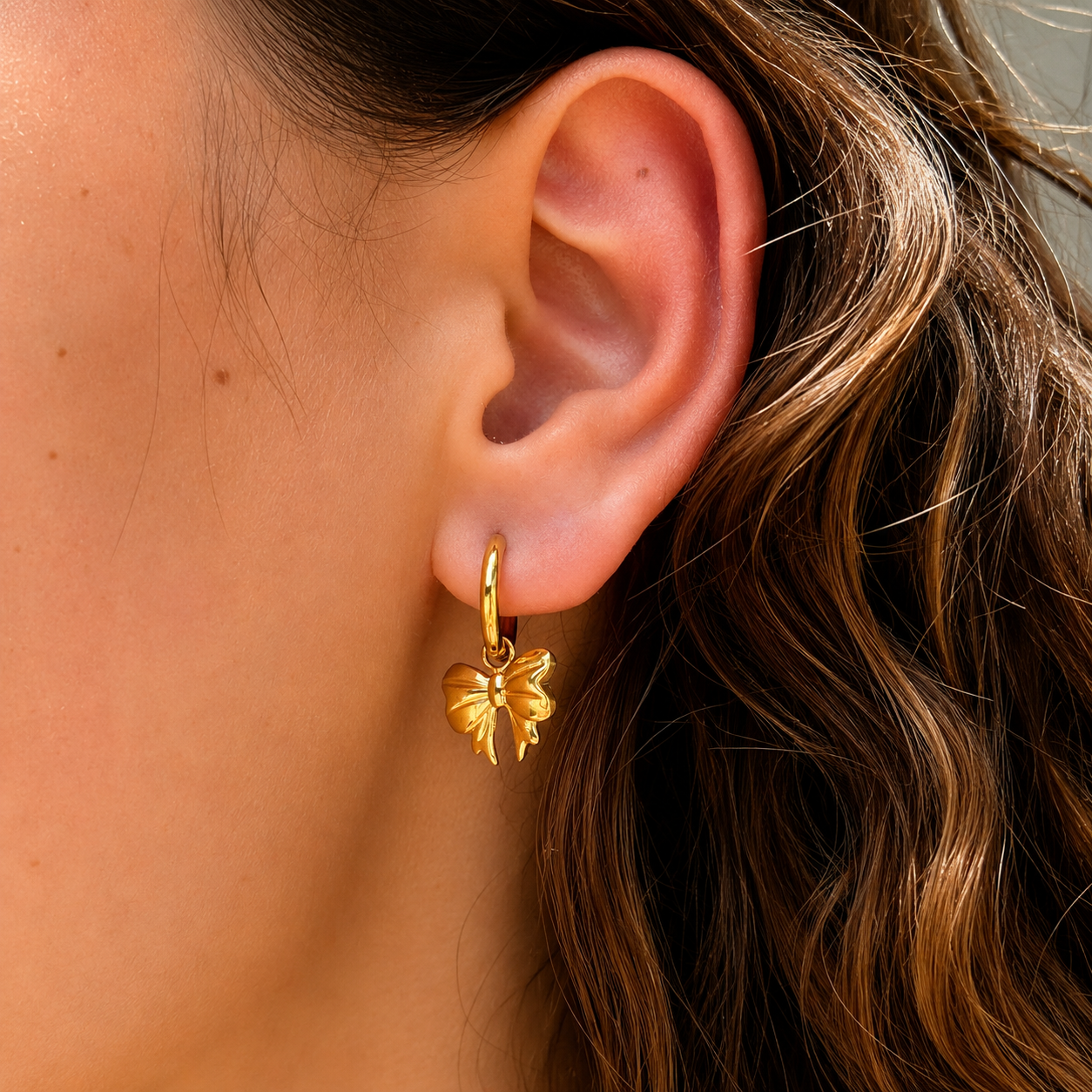 Oonagh | Golden Bow Statement Earrings