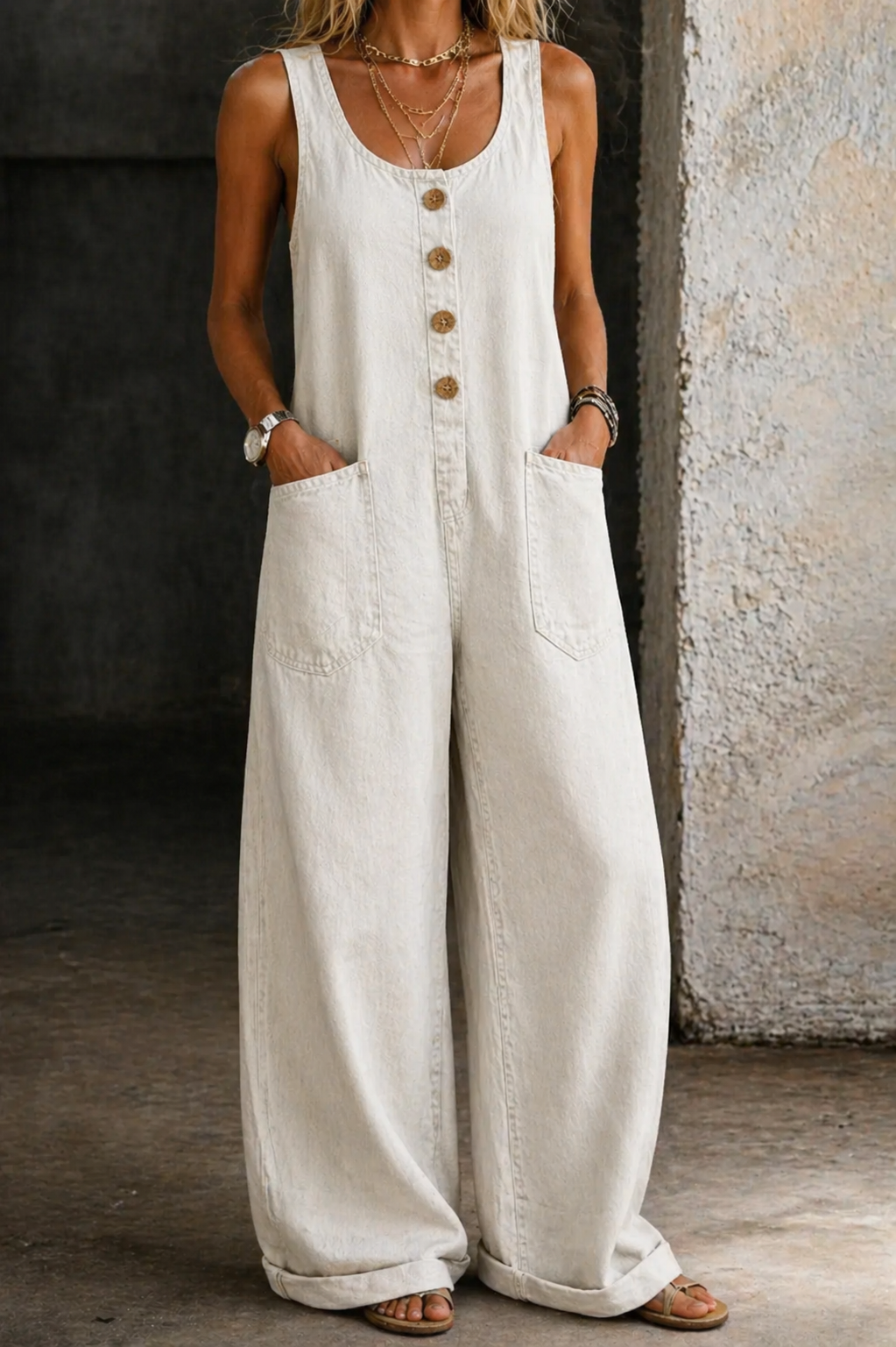 Irma | Vintage Washed Denim Overall Dress