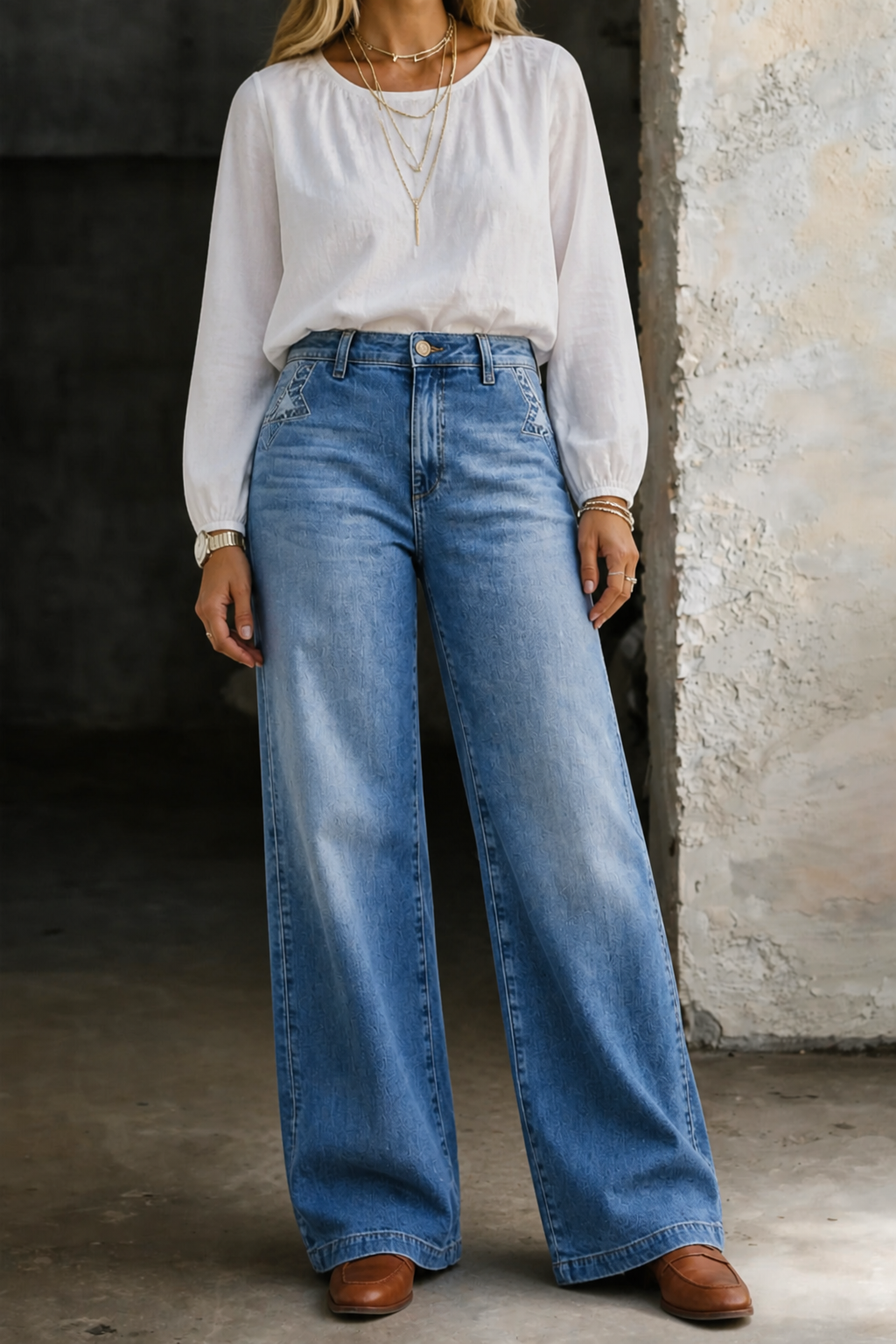 Wallis | Vintage High-Waisted Wide-Leg Jeans