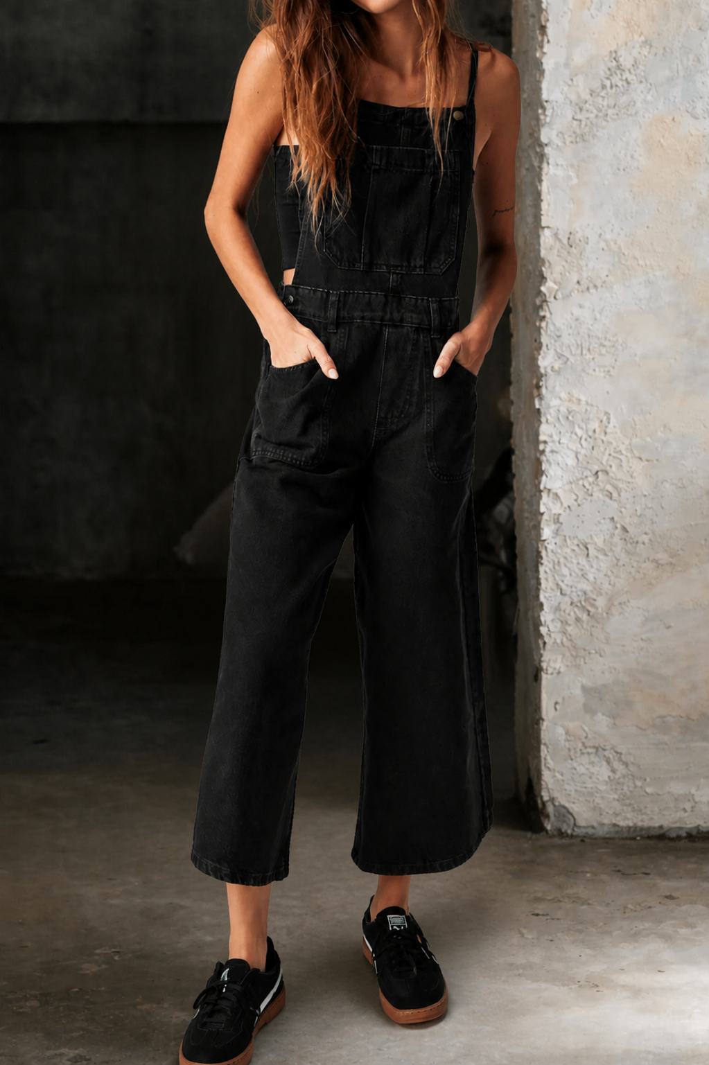 Rita | Wide-Leg Suspender Jumpsuit