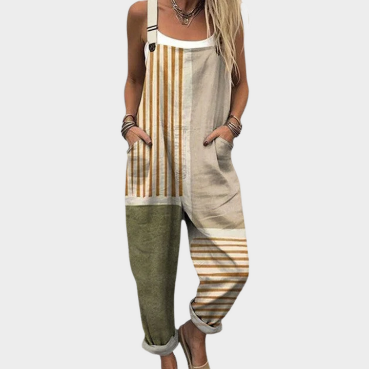 Kaylee | Printed Wide-Leg Overalls