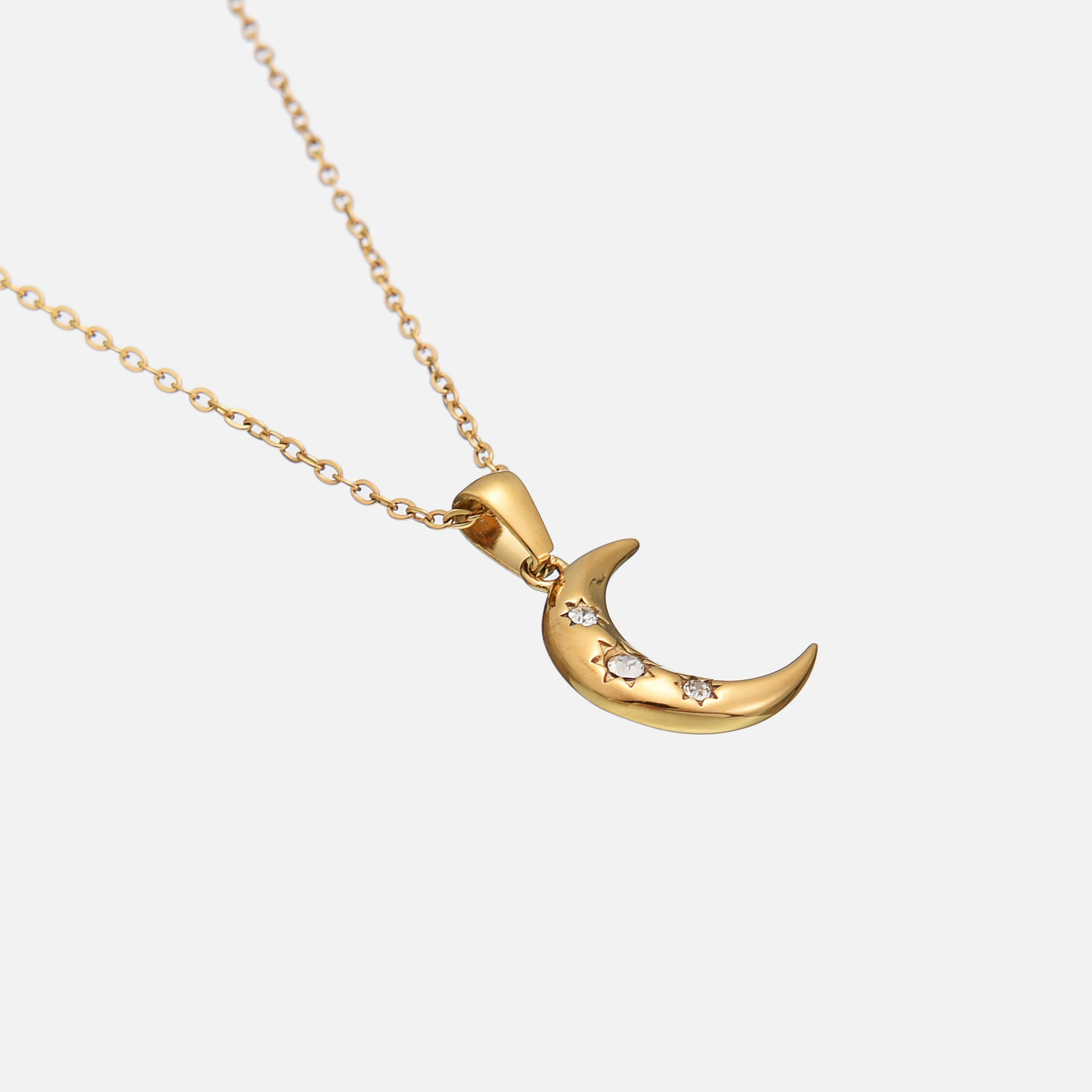 Priscilla | Crescent Moon Pendant Necklace