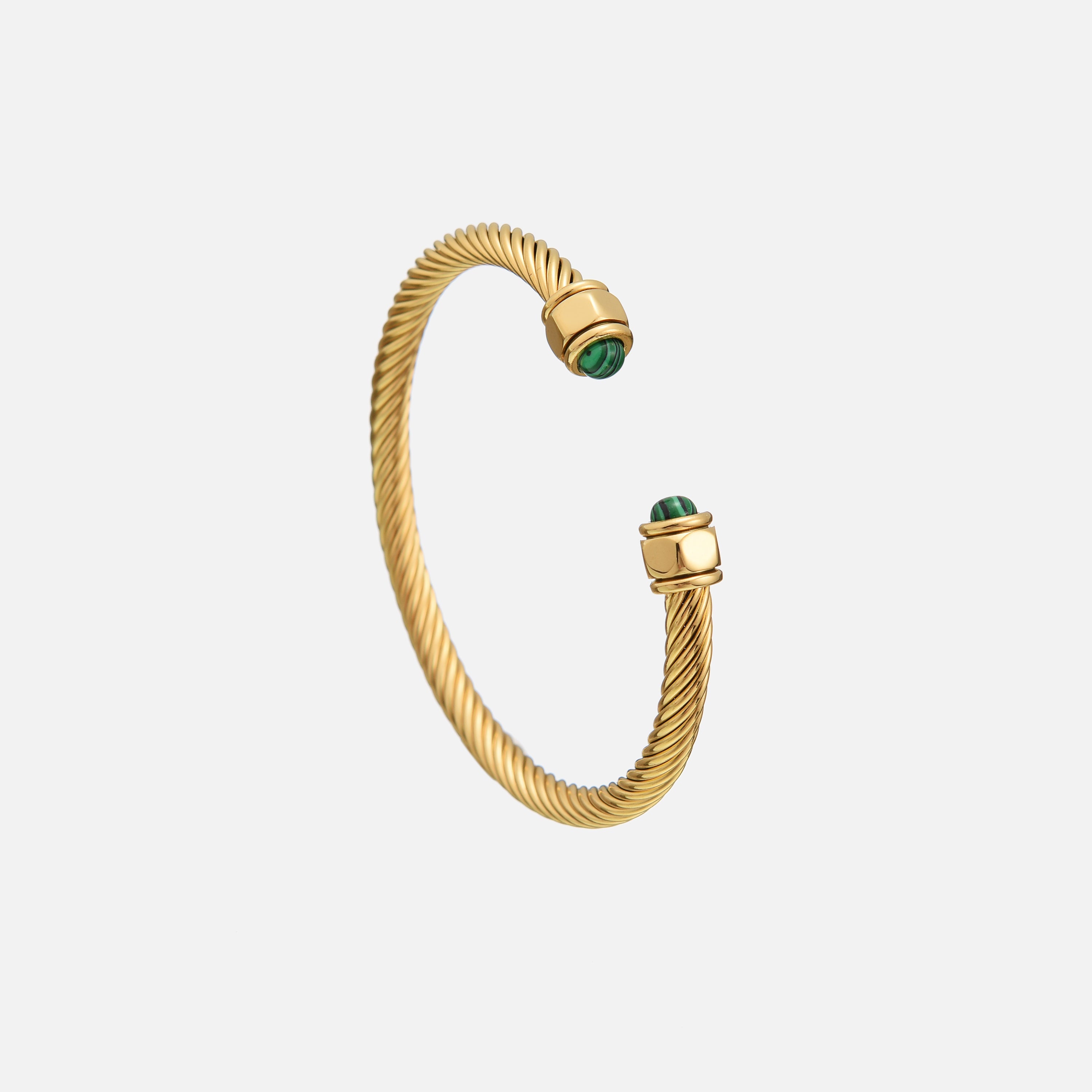 June | Gold Turquoise Bangle