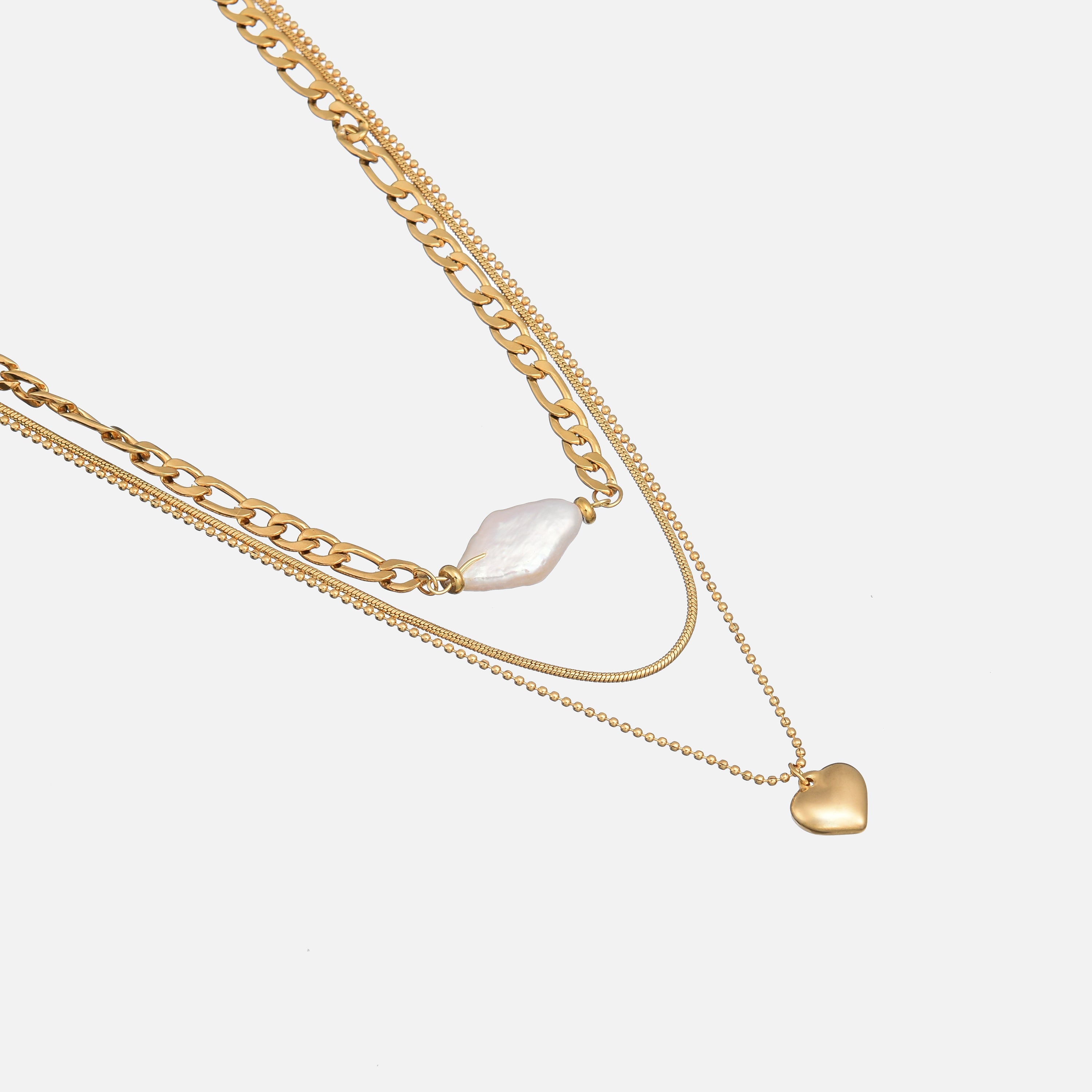 Odelia | Triple-Layer 18K Gold Necklace