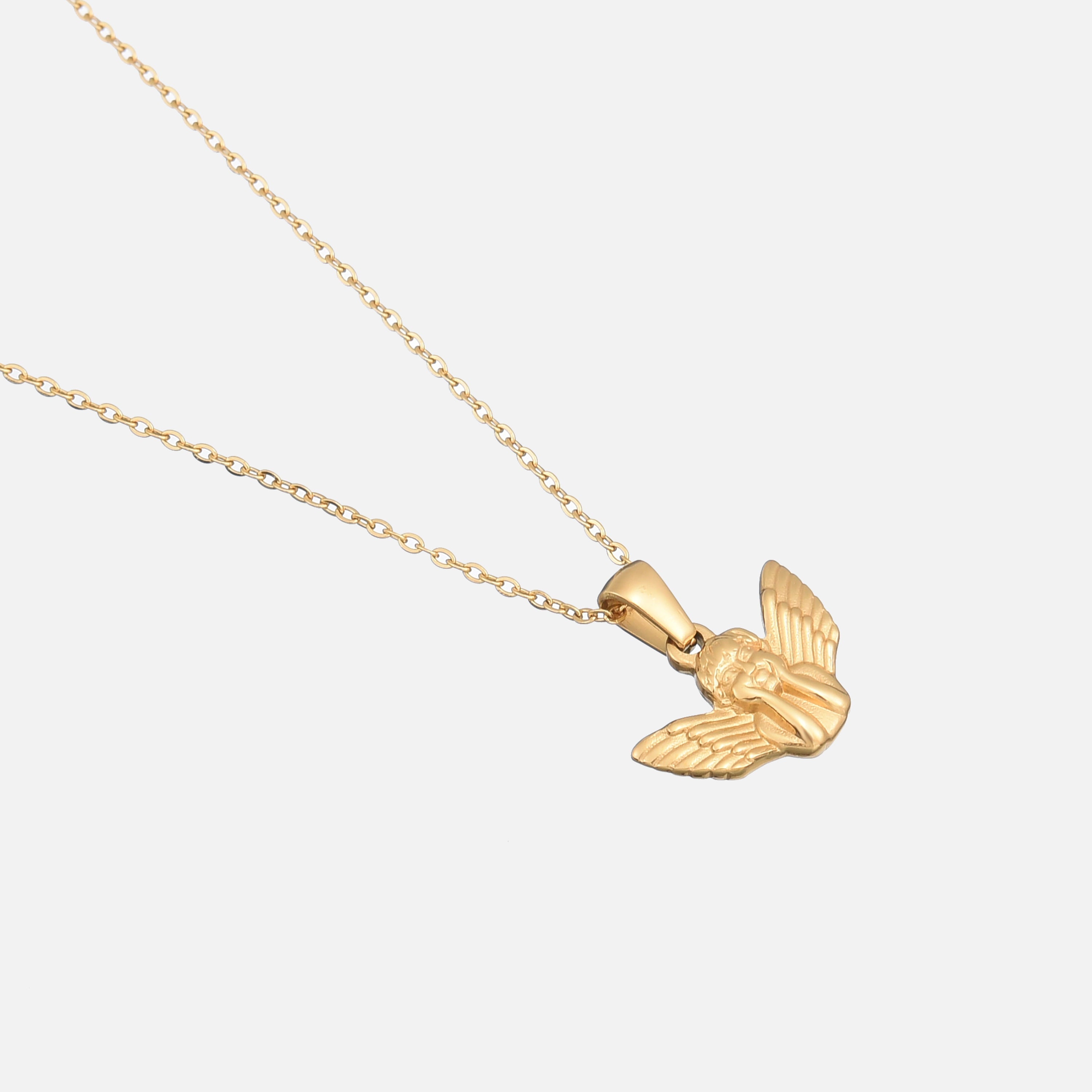 Ursa | Gold Angel Pendant Necklace