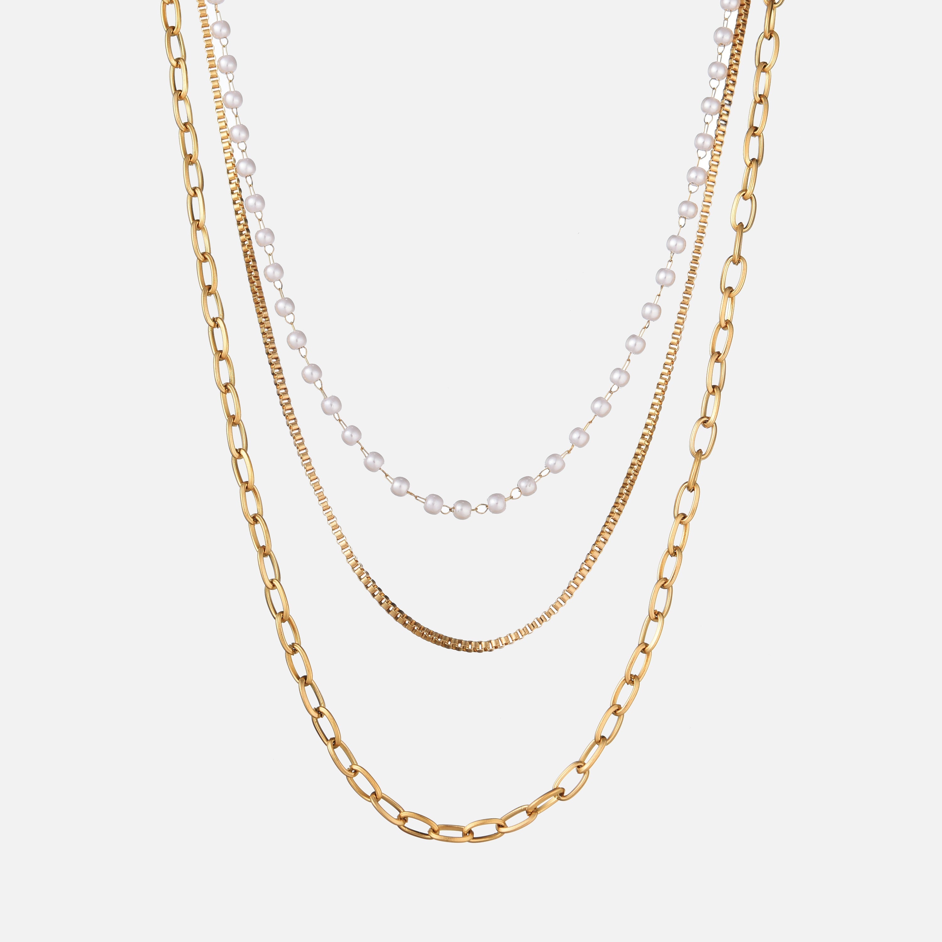Hensleigh | Triple Topaz Layered Necklace