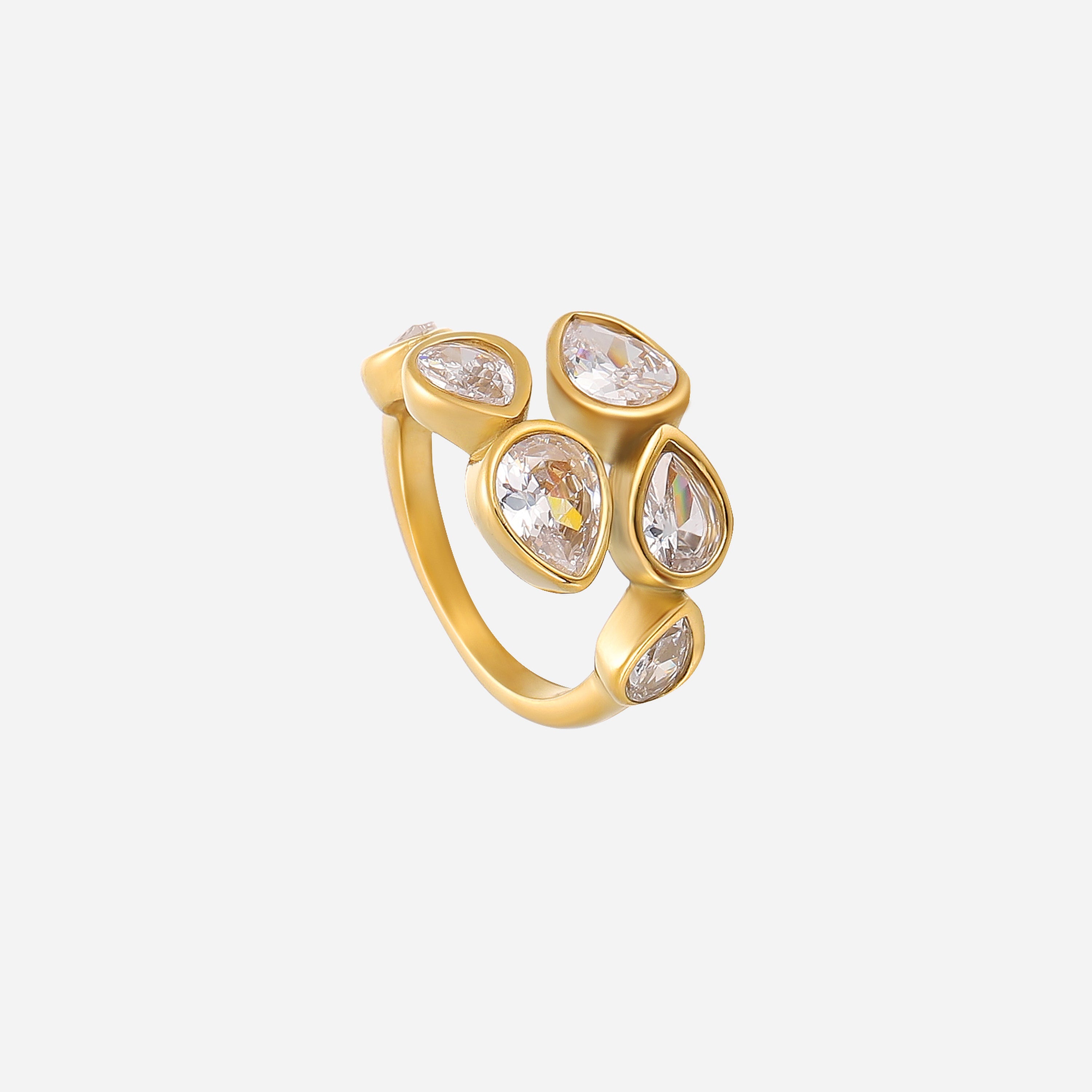 Braelynn | Lustre Adjustable Crystal Ring