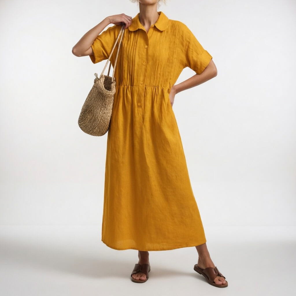 Perla | Flowing Chiffon Midi Dress