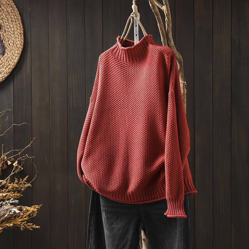 Élise | Relaxed Waffle-Knit Crew Sweater