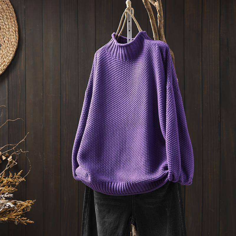 Élise | Relaxed Waffle-Knit Crew Sweater