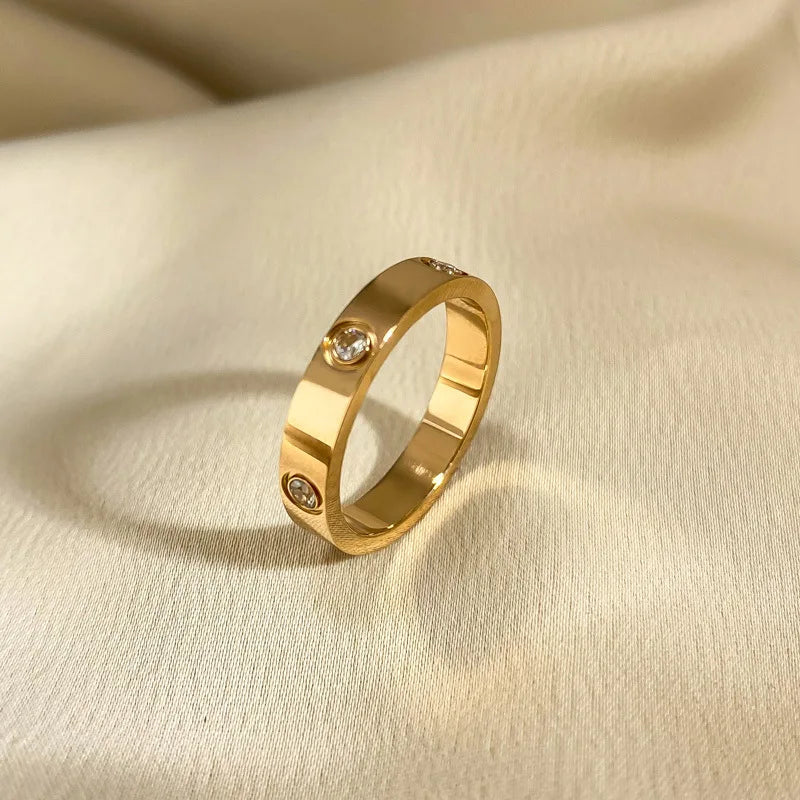 Soleil | Crystal-Accent Gold-Tone Ring