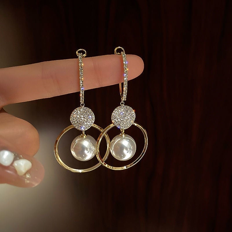 Linda | Cultured Pearl Drop Earrings