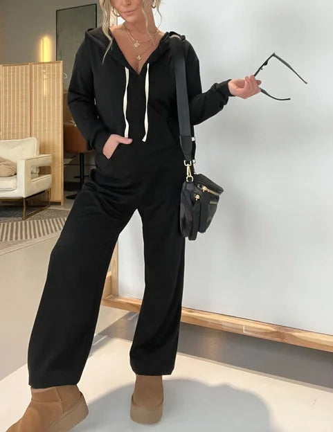 Cleo | Cozy Hooded Oversized Jumpsuit