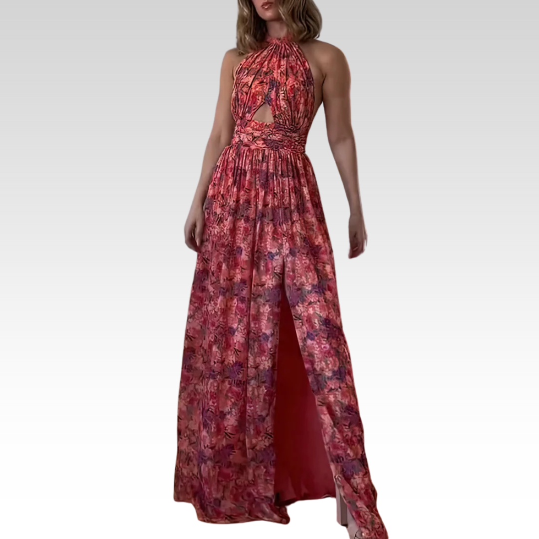 Lillian | Open-Back Floral Maxi Dress