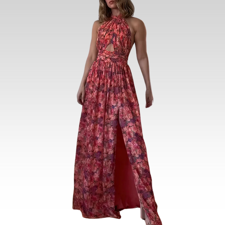 Lillian | Open-Back Floral Maxi Dress