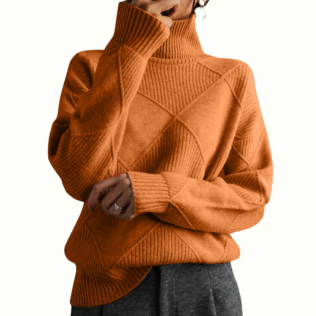 Vivienne | Luxe Ribbed Turtleneck Pullover