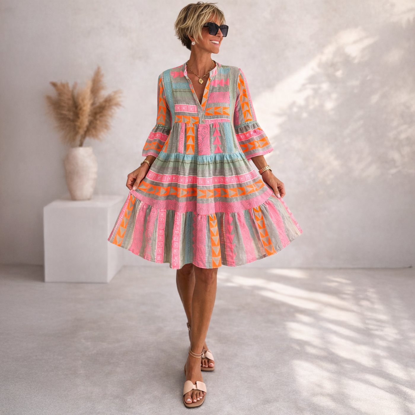 Tuesday | Flowing Print Midi Dress
