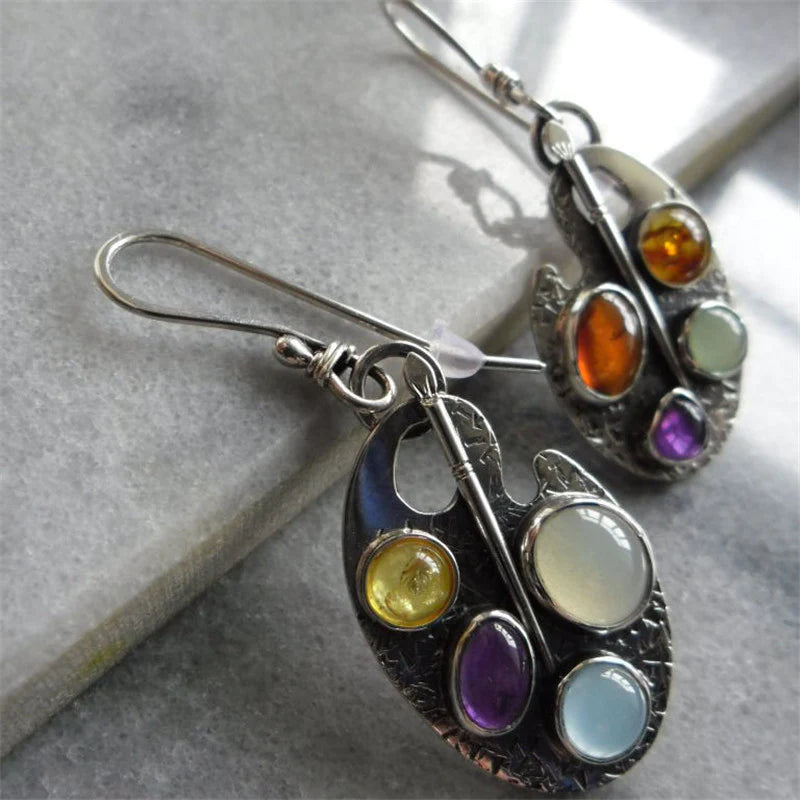 Alice | Vintage Multicolour Stone Earrings