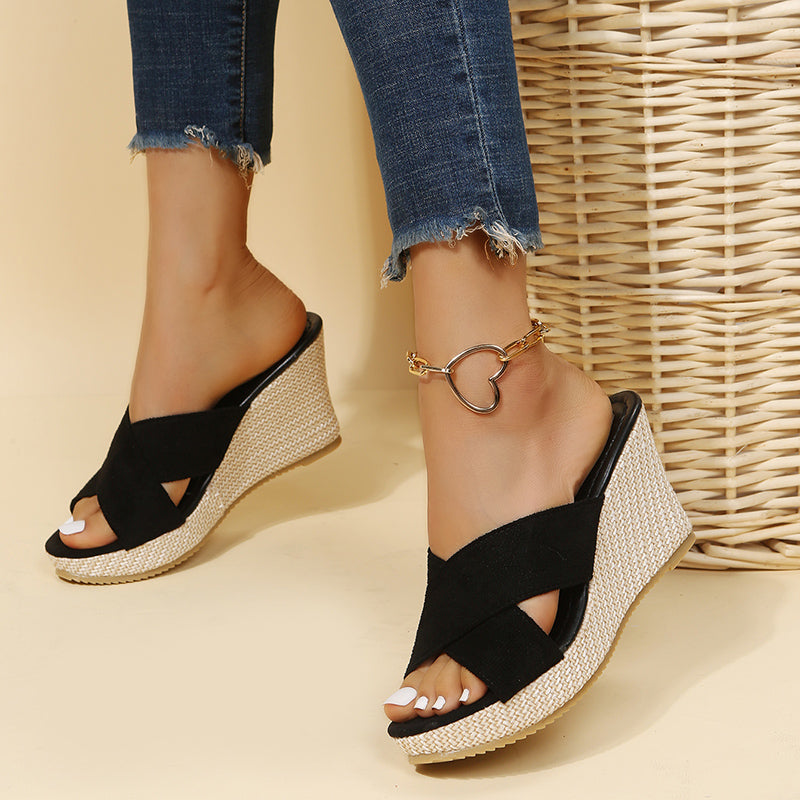 Uma | Effortless Wedge Platform Sandals