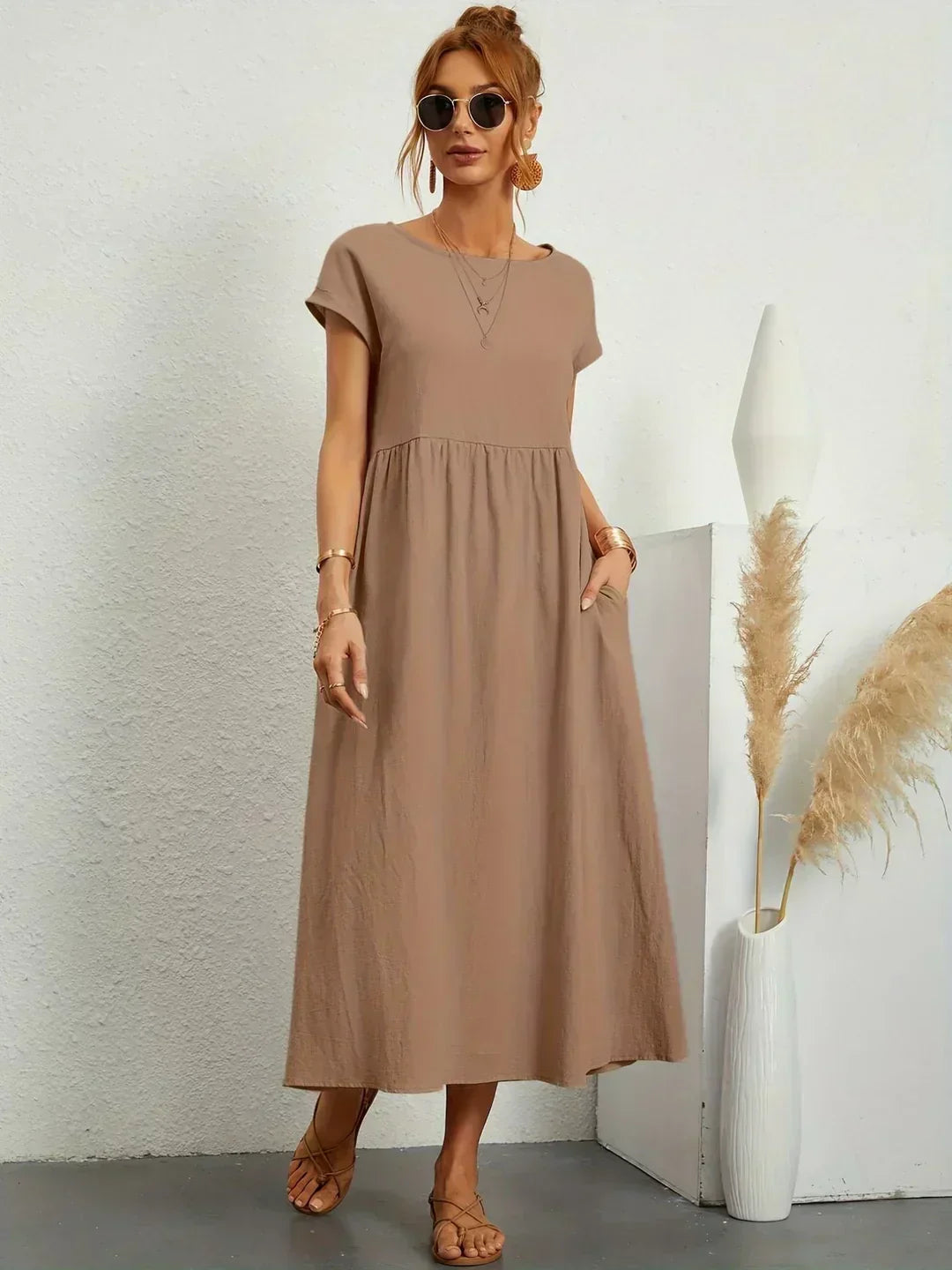 Phyllis | Pleated Midi Dress