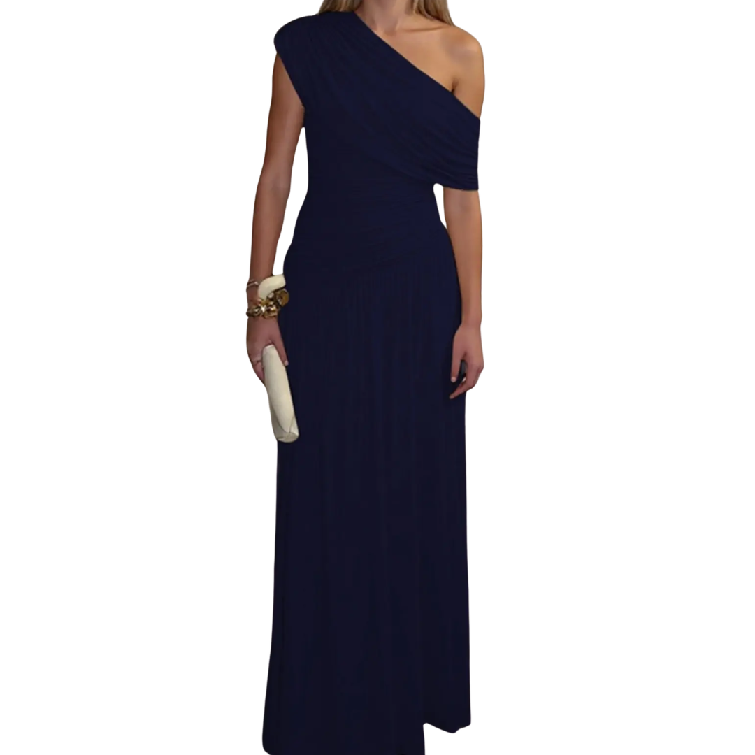 Séraphine | Asymmetric Pleated Midi Dress