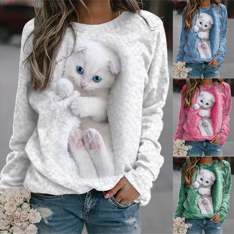 Mochi | Cozy Cat Print Sweatshirt